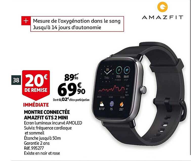 montre connectée amazfit gts 2 mini