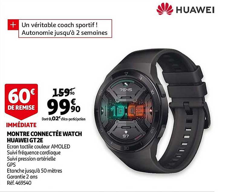 montre connectée watch huawei gt2e