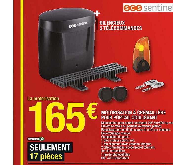 Motorisation à Crémaillère Pour Portail Coulissant