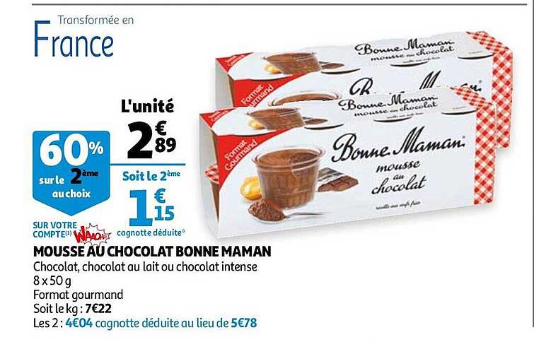 mousse au chocolat bonne maman