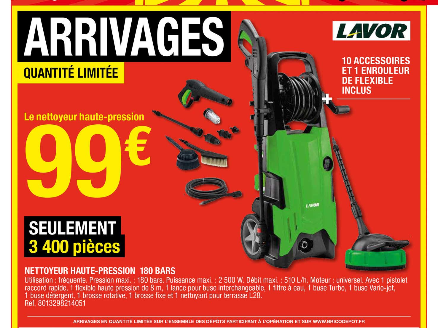 nettoyeur haute-pression 180 bars lavor