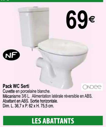 pack wc serti ondée