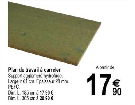 plan de travail à carreler