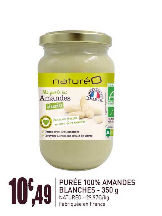 Purée 100% Amandes Blanches - 350 G