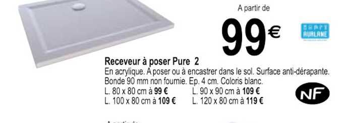 Receveur à Poser Pure 2