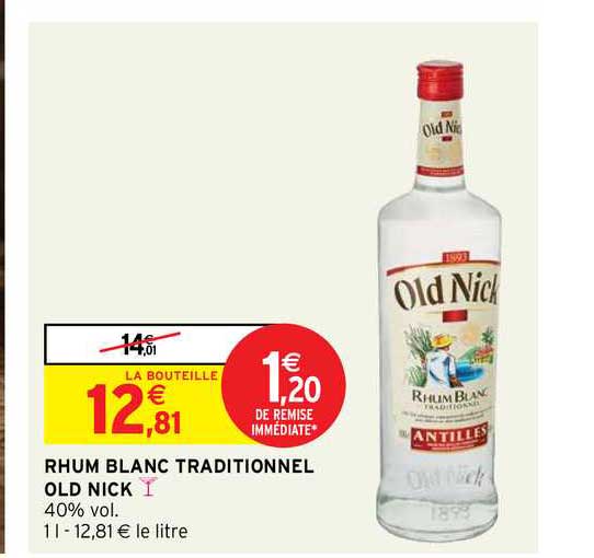 rhum blanc traditionnel old nick