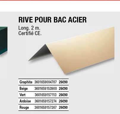 rive pour bac acier