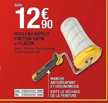 rouleau aspect finition satin + flacon