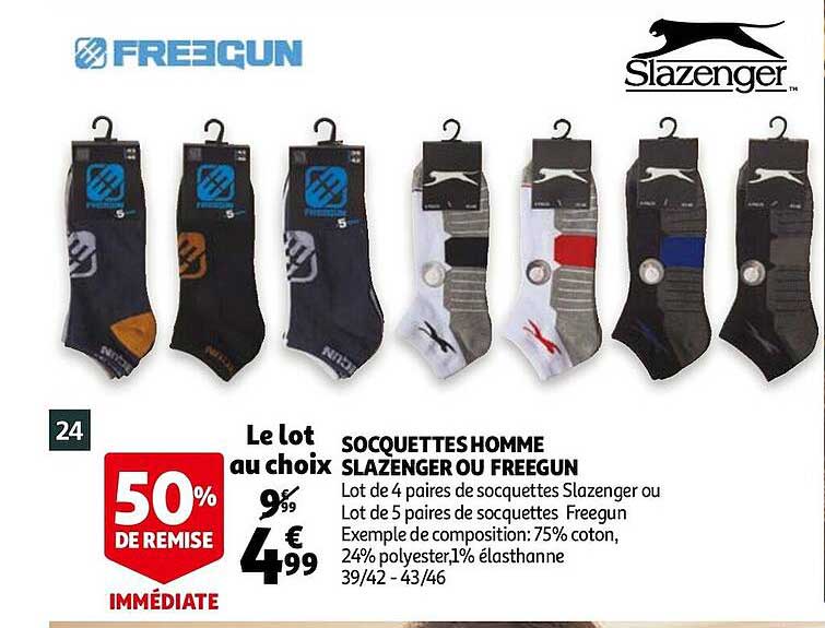 Socquettes Homme Slazenger Ou Freegun