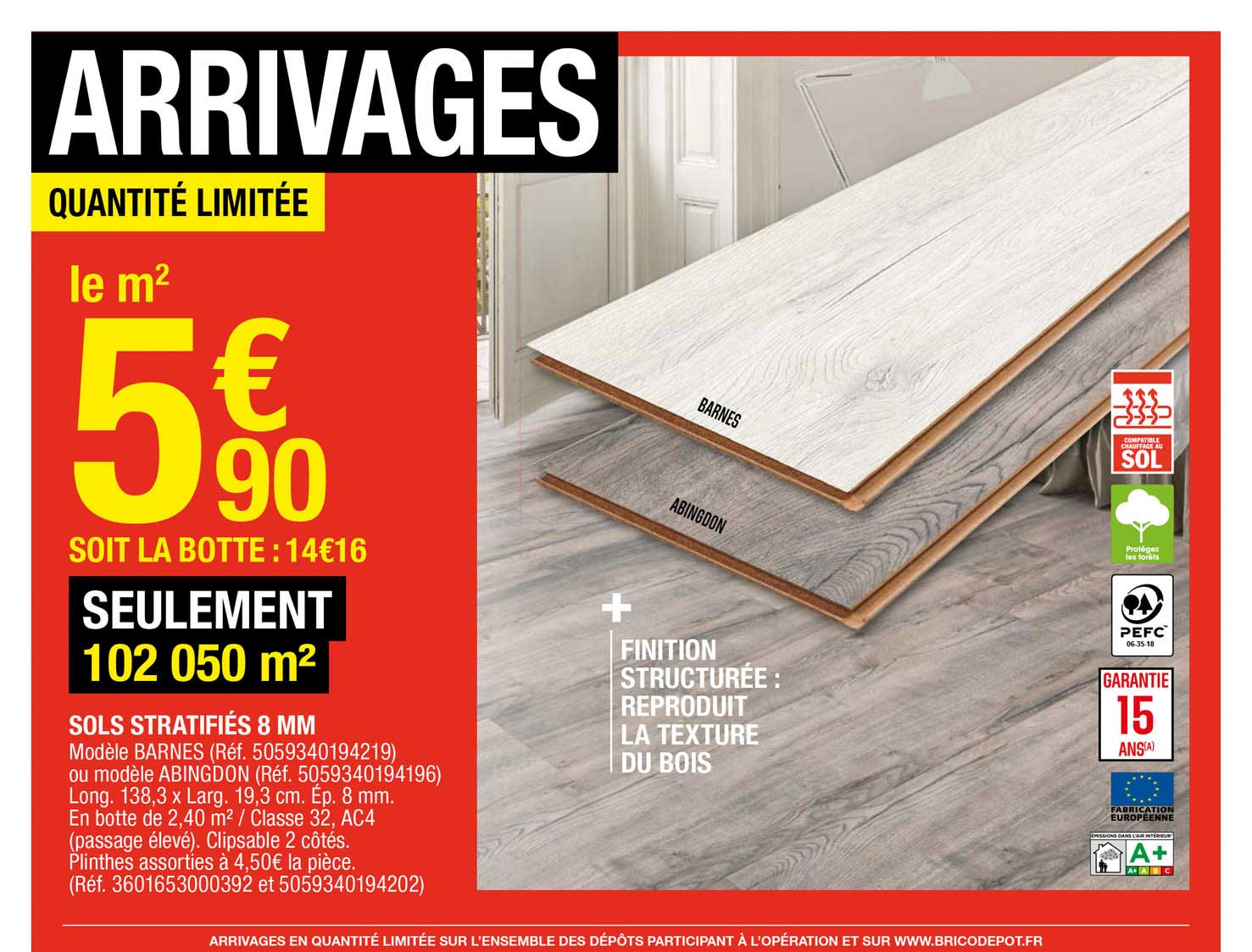 sols stratifiés 8 mm