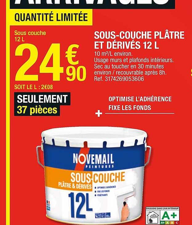 sous-couche plâtre et dérivés 12 l novemail