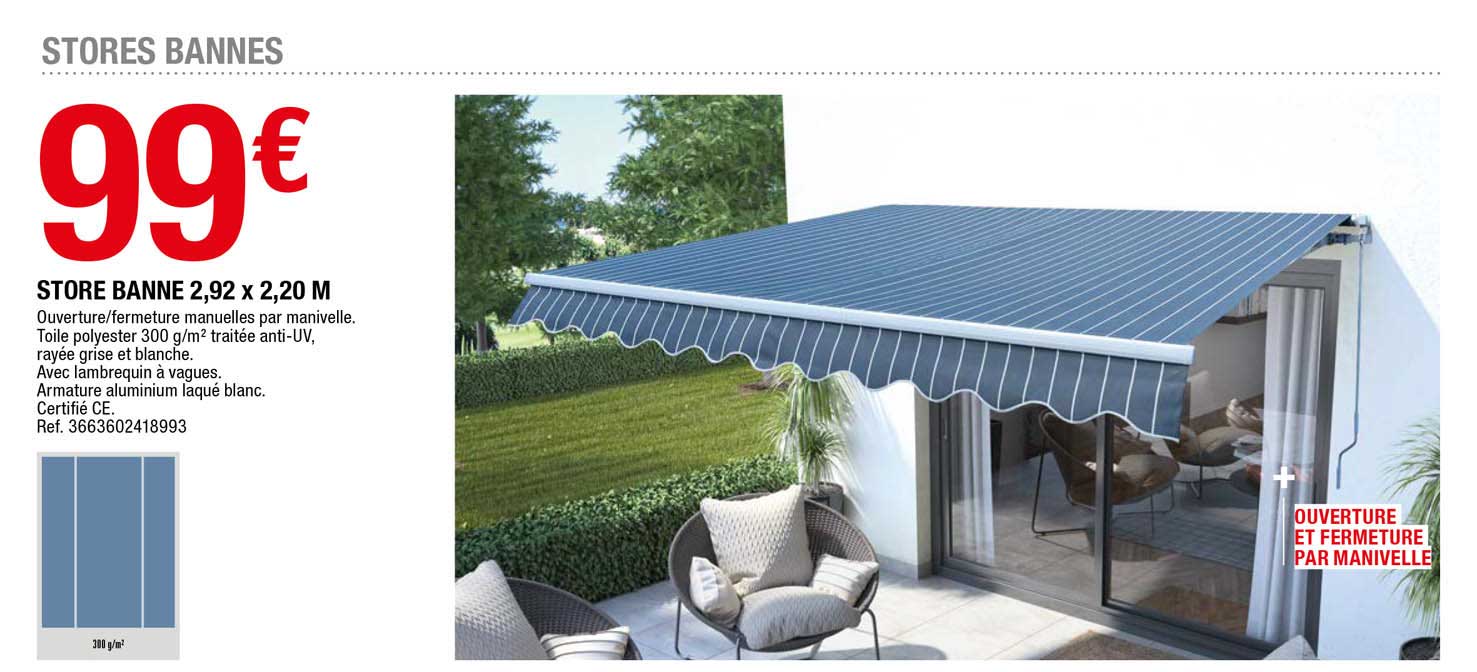 store banne 2,92 x 2,20 m