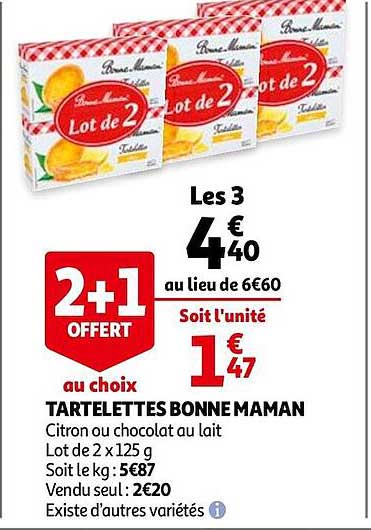 tartelettes bonne maman