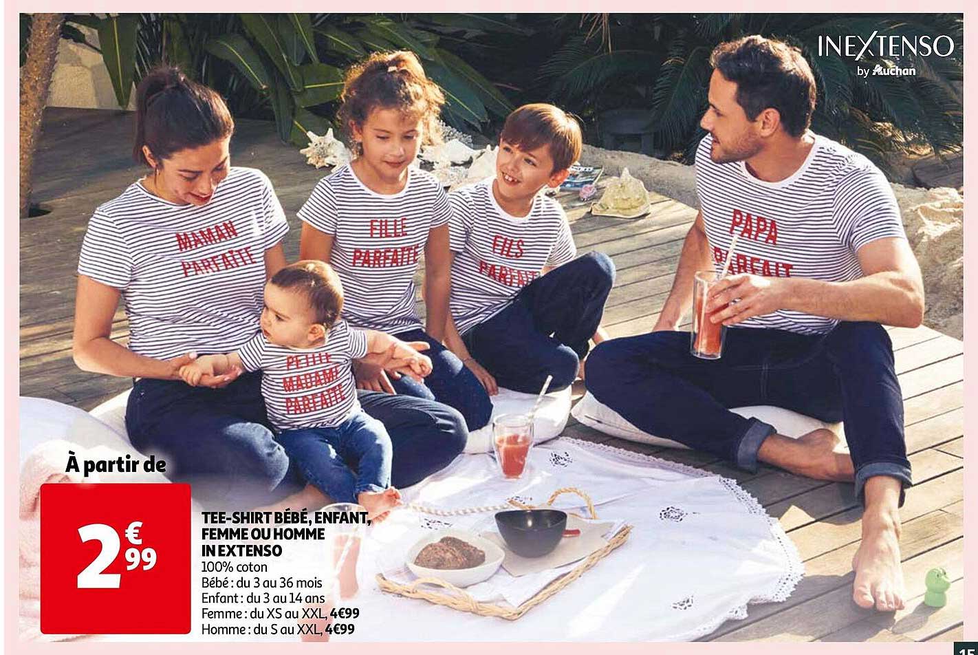 tee-shirt bébé, enfant femme ou homme in extenso