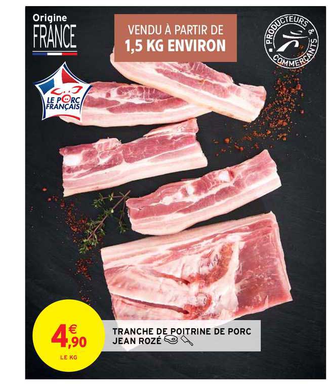 tranche de poitrine de porc jean rozé
