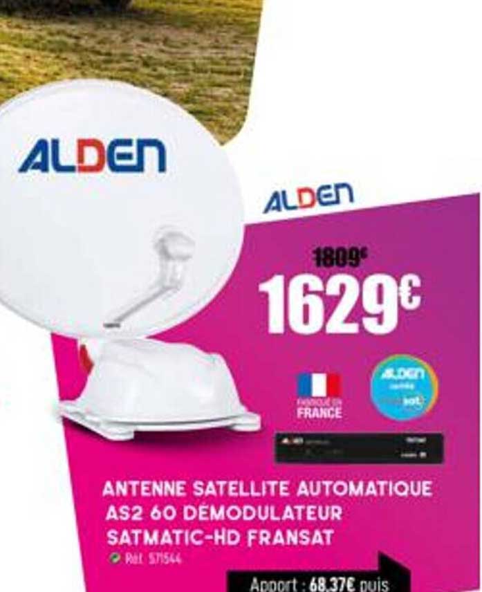 antenne satellite automatique as2 60 démodulateur satmatic-hd fransat alden