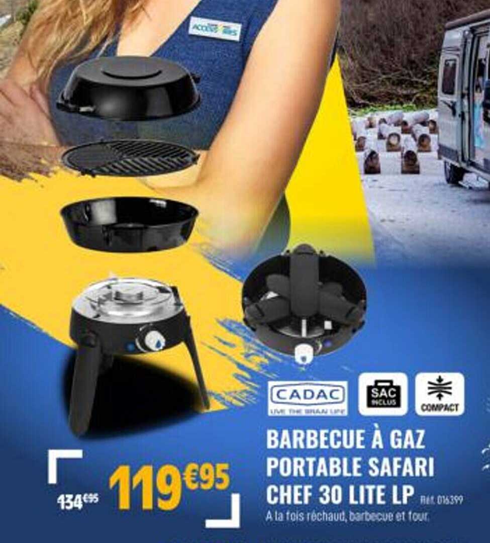 barbecue à gaz portable safari chef 30 lite lp cadac