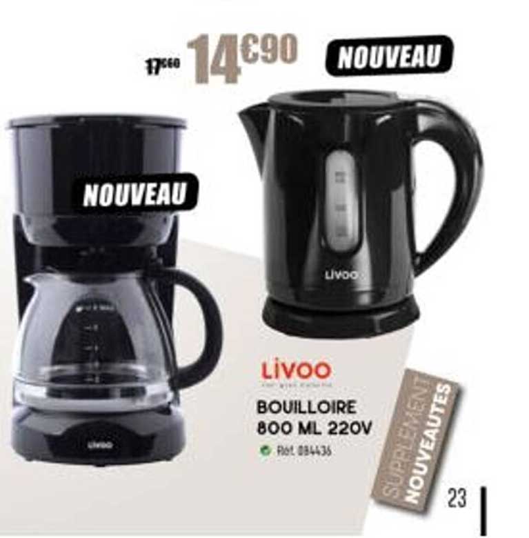 bouilloire 800 ml 220v livoo