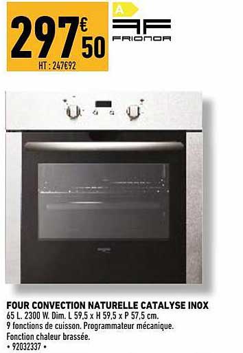 four convection naturelle catalyse inox
