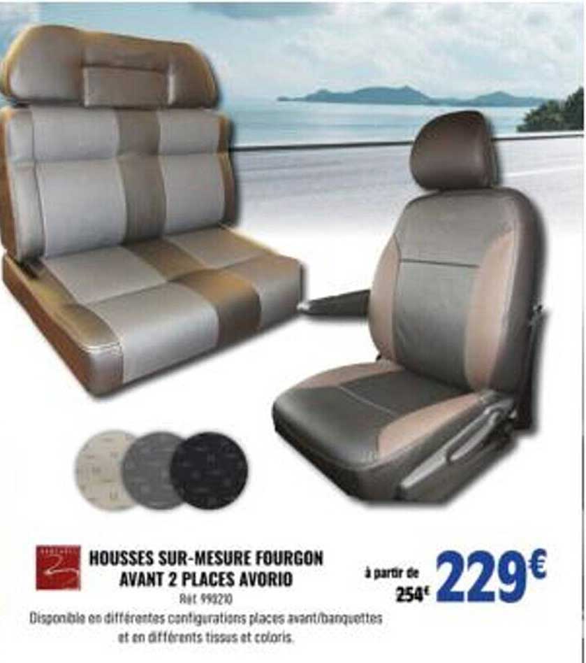 housses sur-mesure fourgon avant 2 places avorio