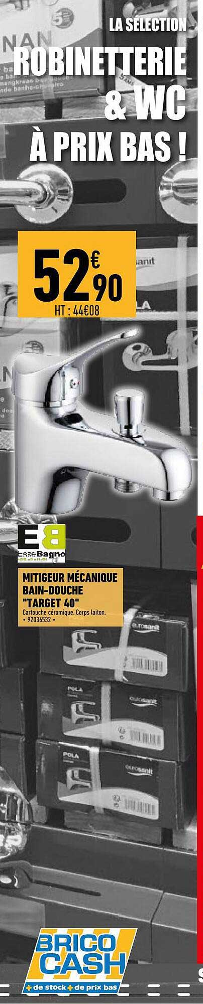 mitigeur mécanique bain-douche "target 40" brico cash