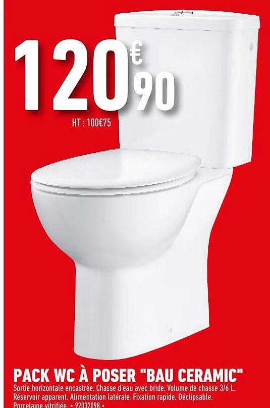 pack wc à poser "bau ceramic"
