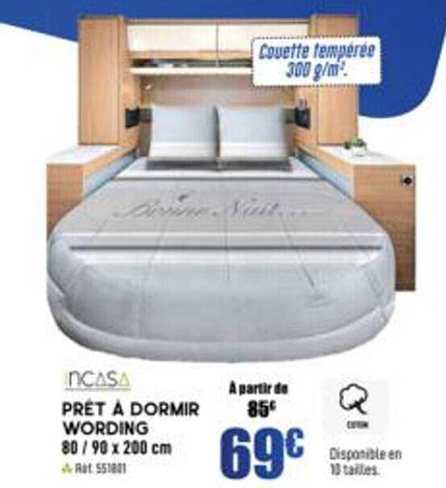 prêt à dormir wording incasa