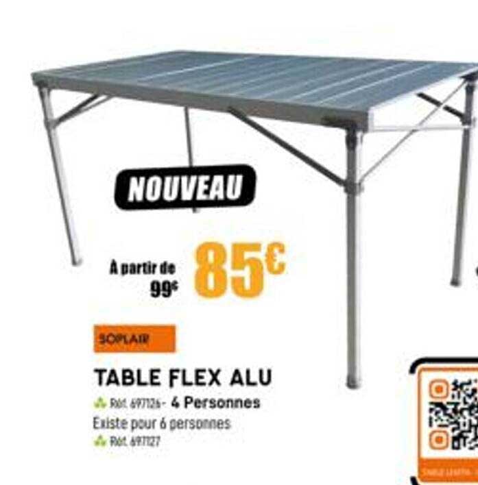 table flex alu soplair
