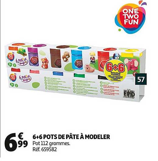 6+6 pots de pâte à modeler