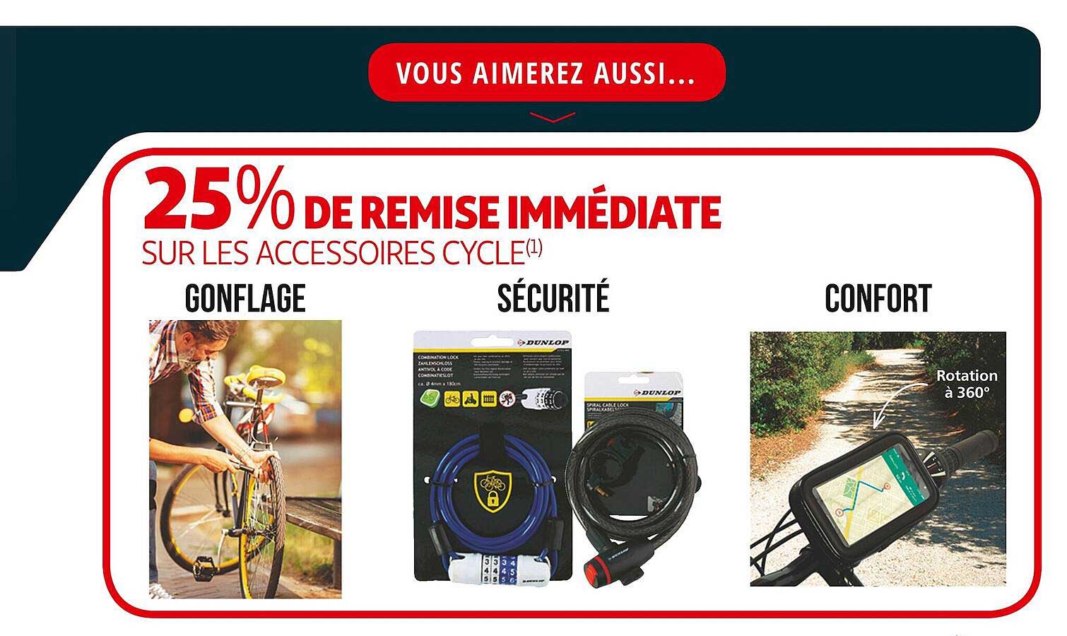 accessoires cyclé gonflage, sécurité, confort