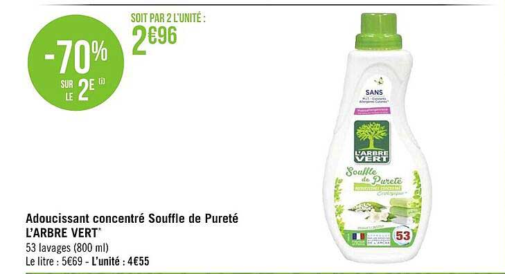 adoucissant concentré souffle de pureté l'arbre vert