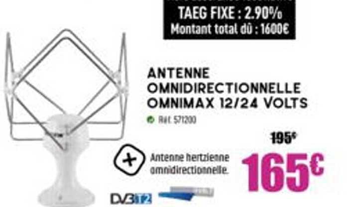 antenne omnidirectionnelle omnimax 12-24 volts