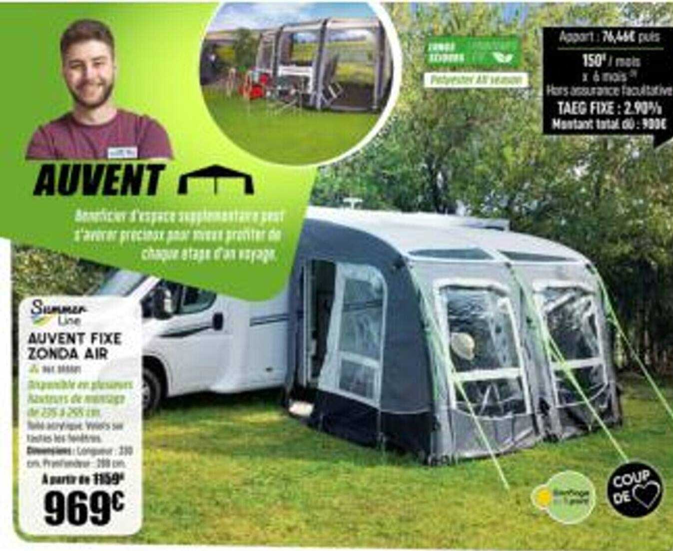 auvent fixe zondia air summer line