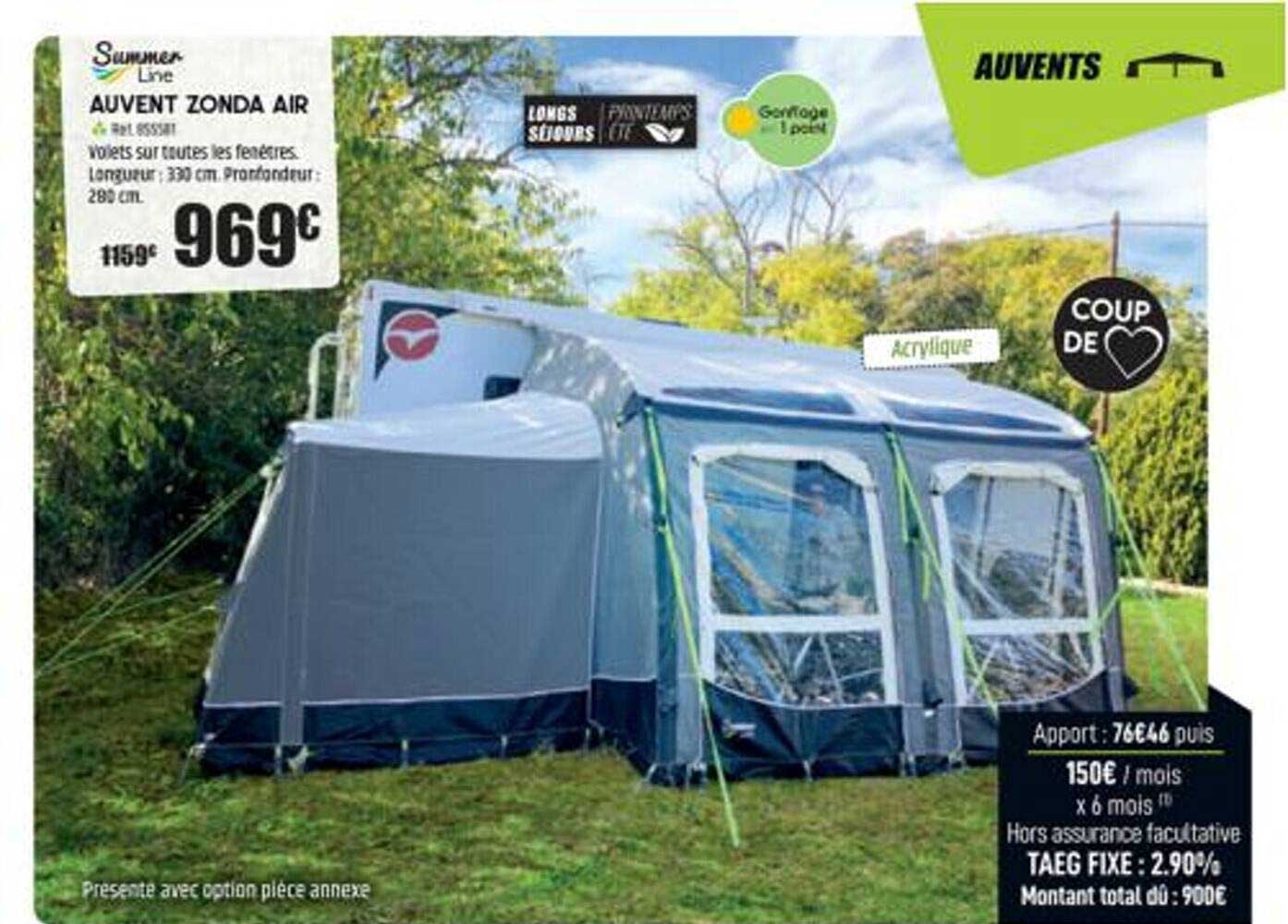 auvent zondia air summer line