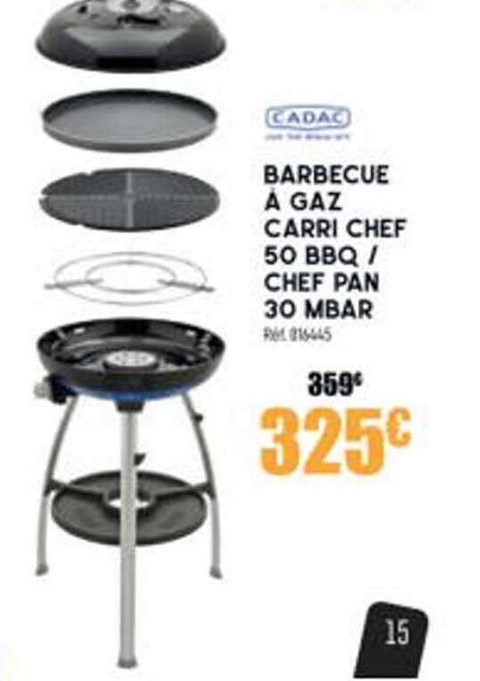 barbecue à gaz carri chef 50 bbq - chef pan 30 mbar