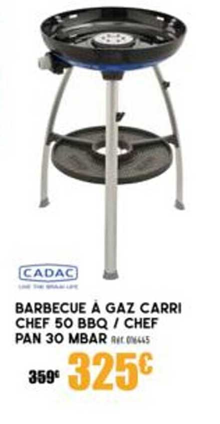barbecue à gaz carri chef 50 bbq-chef pan 30 mbar cadac