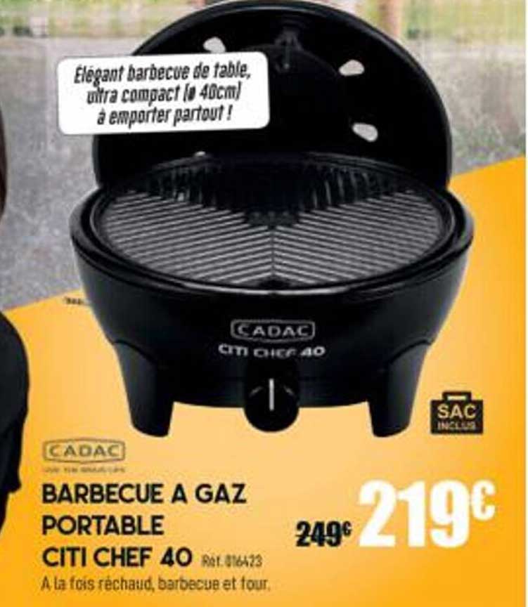 barbecue à gaz portable citi chef 40 cadac