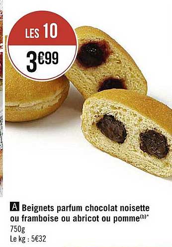 Beignets Parfum Chocolat Noisette Ou Framboise Ou Abricot Ou Pomme