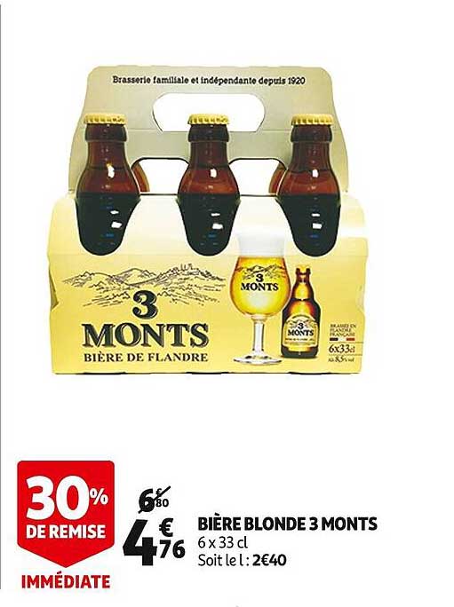 Bière Blonde 3 Monts