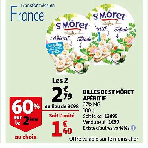 billes de st môret apéritif