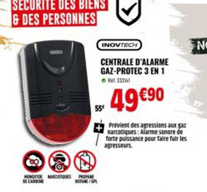 centrale d'alarme gaz-protec 3 en 1