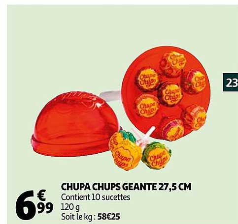 chupa chups géante 27,5 cm