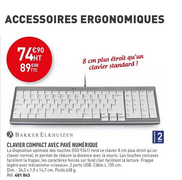 Clavier Compact Avec Pavé Numérique Bakker Elkhuizen