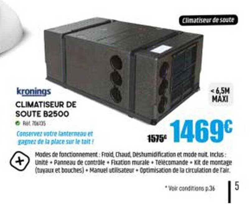 climatiseur de soute b2500 kronings