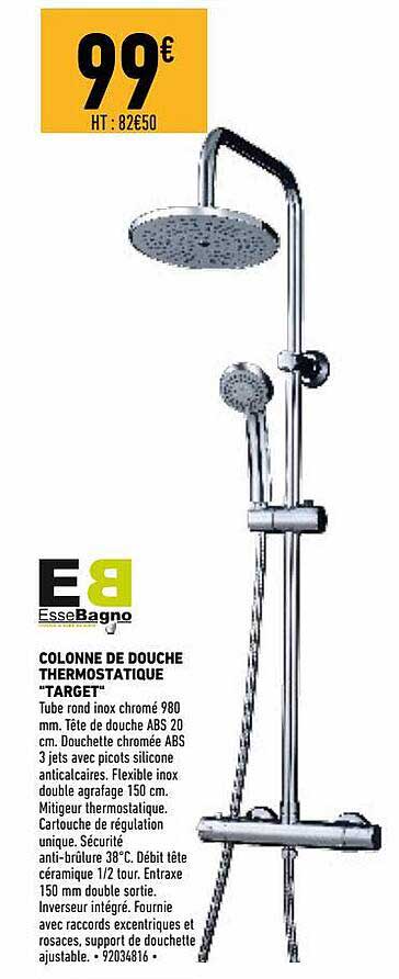 colonne de douche thermostatique "target" esseBagno