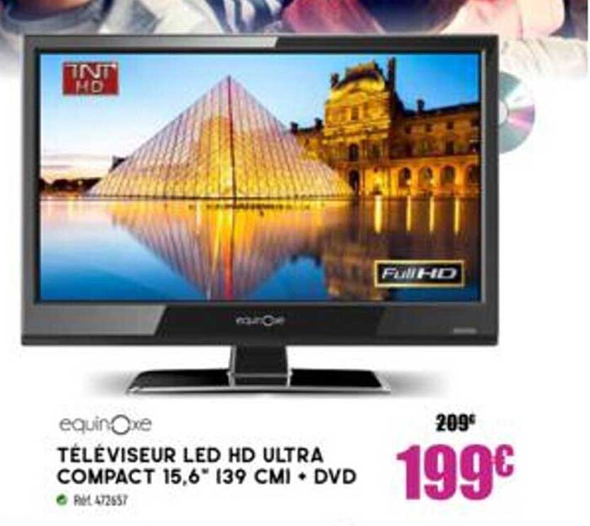 equinoxe téléviseur led hd ultra compact 15.6' i39 cmi + dvd