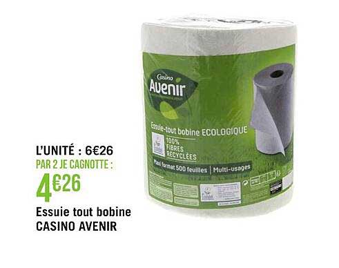essuie tout bobine casino avenir