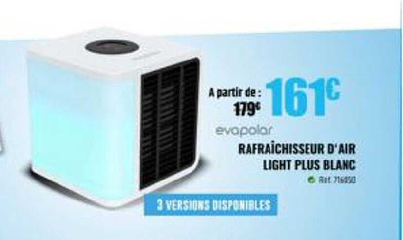 evapolar rafraîchisseur d'air light plus blanc