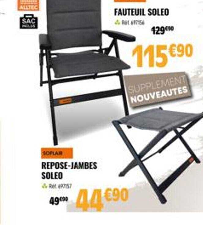 fauteuil soleo soplair, repose-jambes soleo soplair