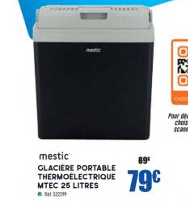 glacière portable thermoélectrique mtec 25 litres mestic